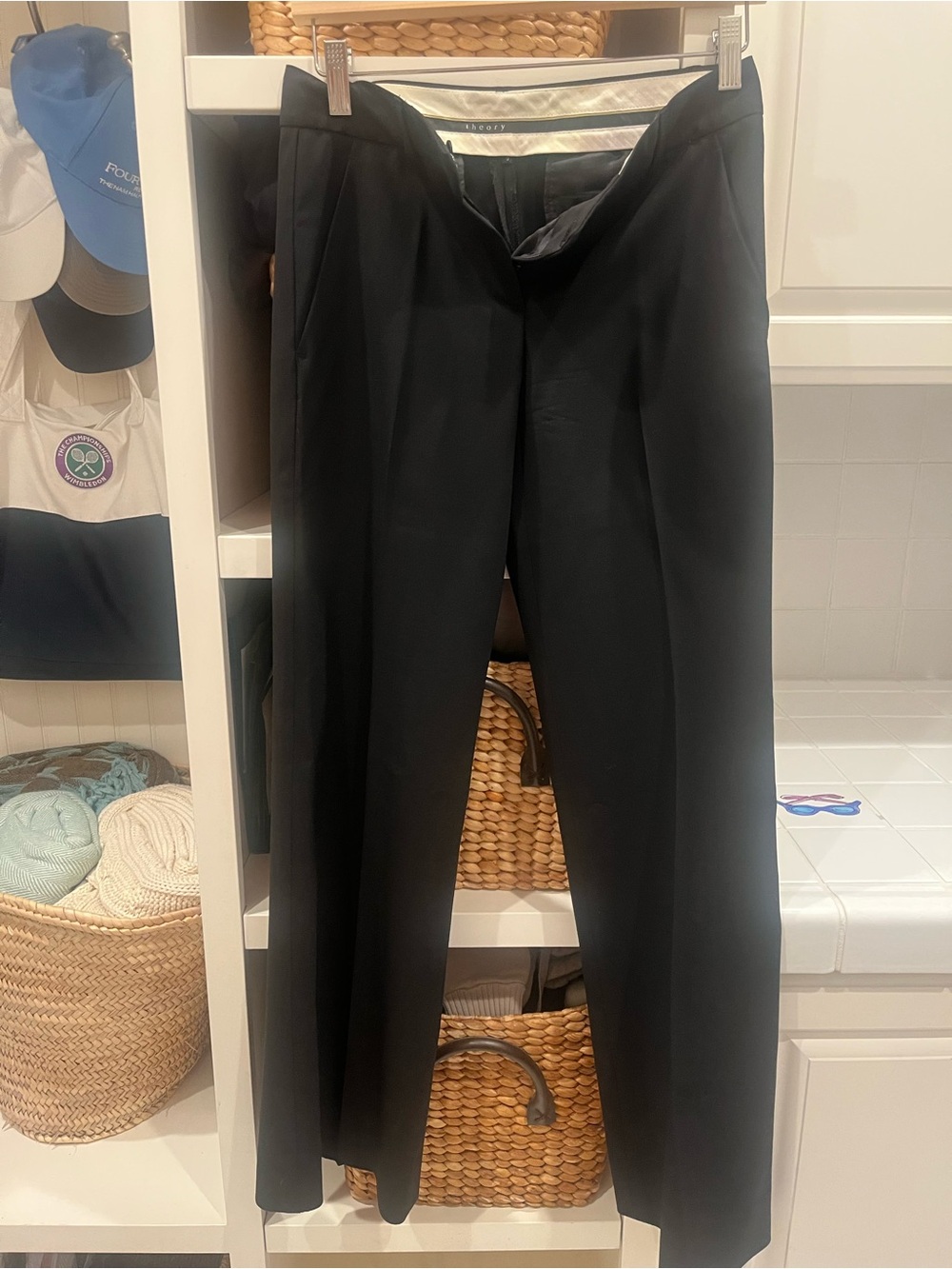 Theory Black WOMENS  Dress Pants - Straight Leg